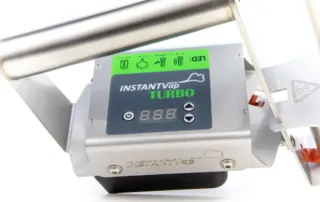 InstantVap Turbo temperature and battery-voltage display